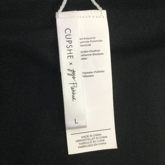 Cupshe + Jojo Fletcher Women's Black Deep V Neck High Cut One Piece Swimwear L - Picture 6 of 10